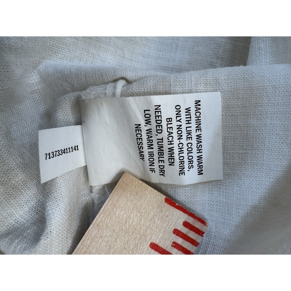 Falls Creek Women's Sz S Linen Blend Popover Top Lagenlook Boho NWOT Ivory - Picture 12 of 16